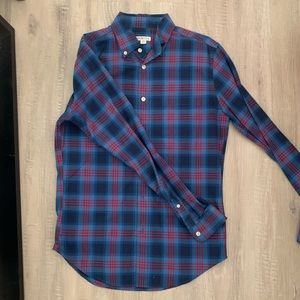 Red and Blue Plaid Button down